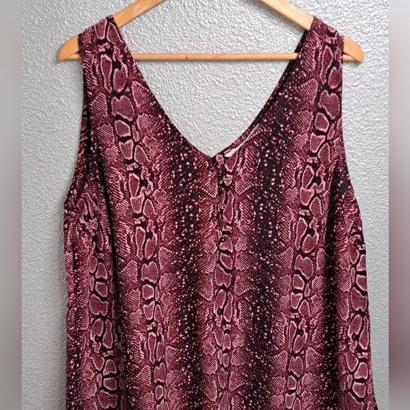 A HTL 1980 Snakeskin Sleeveless Blouse/Tank Top    Size 1X - Picture 1 of 8